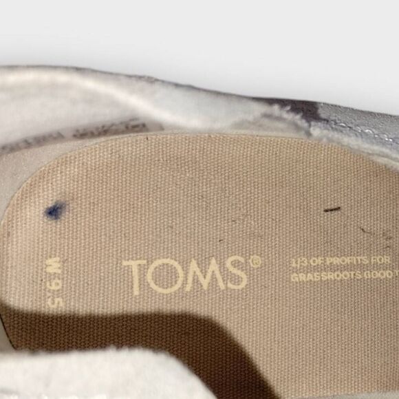 Toms Womens Bootie Sz 9.5 Kallie Wedge Bootie Suede‎ Grey White Camouflage Wedge - Picture 10 of 11